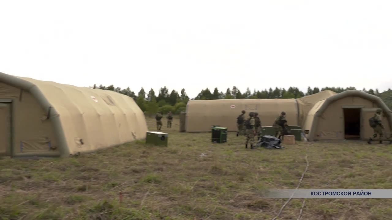Крылатая пехота десантировала на территорию Костромской области  аэромобильный госпиталь