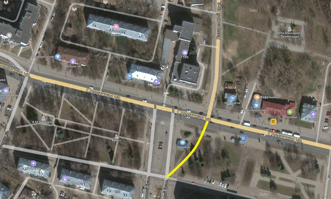 Сегодня меняется схема проезда  транспорта на перекрёстке Советской и  бульвара Петрковский