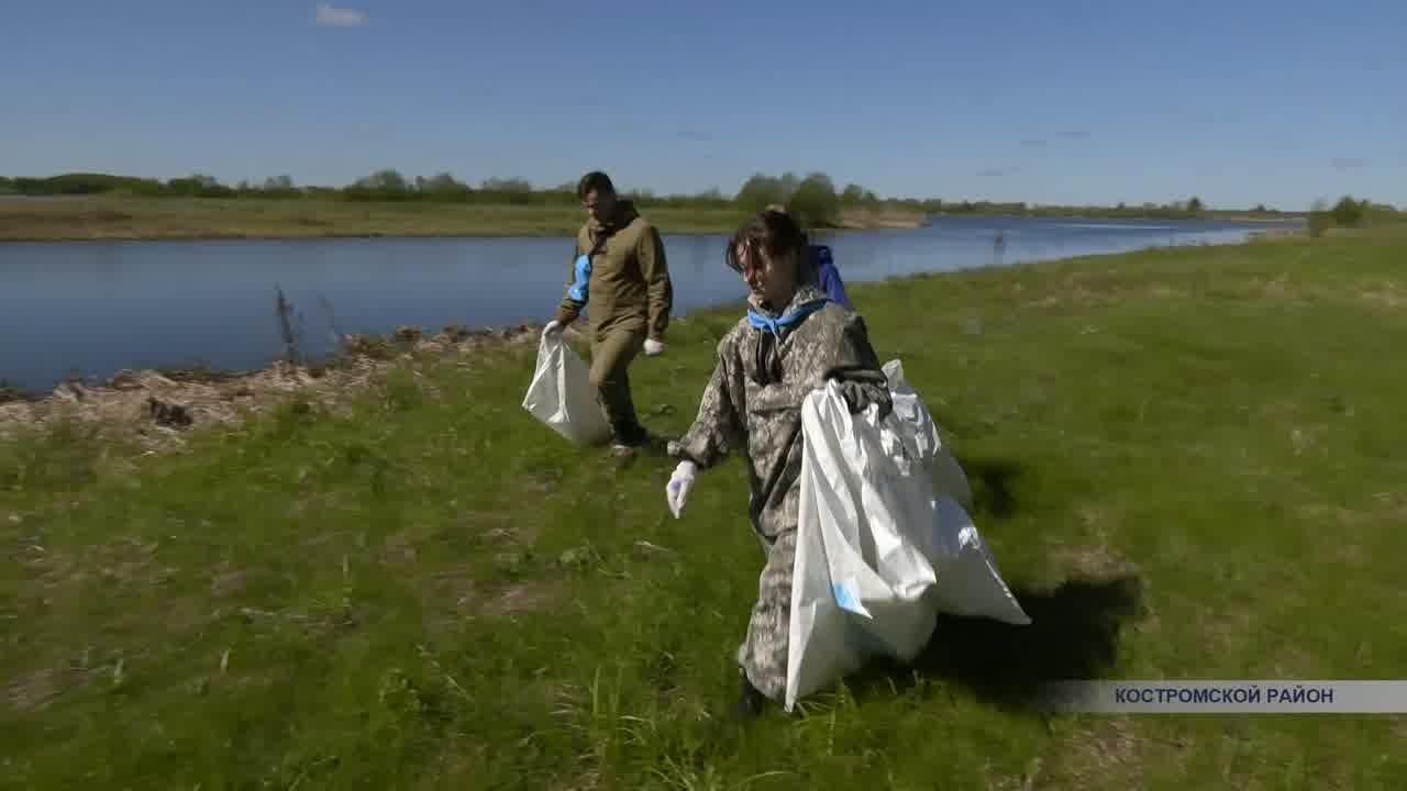 Неравнодушные костромичи собрали мусор в акватории и на берегах Горьковского водохранилища