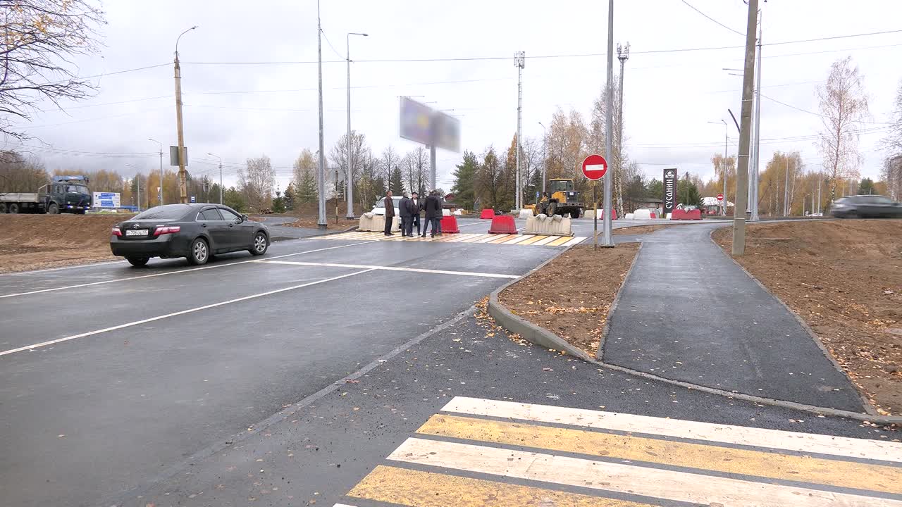 В Заволжском районе Костромы готовят к открытию новую транспортную развязку
