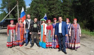 Пыщуг встретил эстафету Костромской области #МойФлагМояРоссия